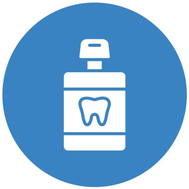 Ağız gargarası Vektör Simgesi Tasarım İllüstrasyonu