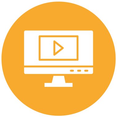 Oynatma düğmesi Vektör Simgesi Tasarım İllüstrasyonu