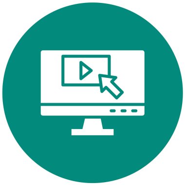 Tıklama Akımı Vektör Simgesi Tasarım İllüstrasyonu