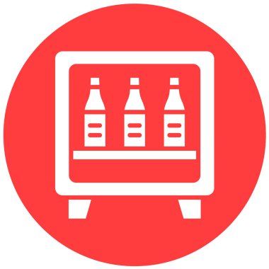 Minibar Vektör Simgesi Tasarım İllüstrasyonu