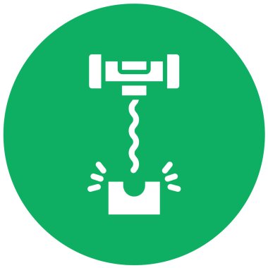 Tirbüşon Vektör Simgesi Tasarımı Çizimi