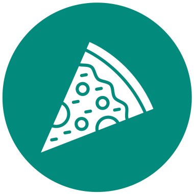 Pizza Dilimleyici Simgesi Tasarım İllüstrasyonu