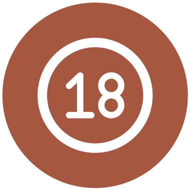 18 Vektör Simgesi Tasarım İllüstrasyonu