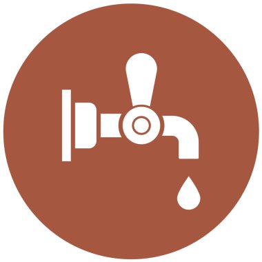 Musluk Vektörü Simgesi Tasarım İllüstrasyonu