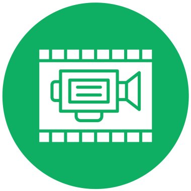 Film Makarnası Vektör Simgesi Tasarım İllüstrasyonu