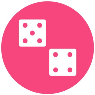 Dices Vektör Simgesi Tasarım İllüstrasyonu