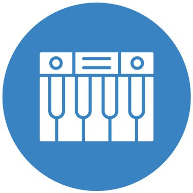 Piyano Vektörü Simgesi Tasarım İllüstrasyonu