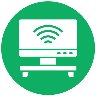 Akıllı TV Vektör Simgesi Tasarım İllüstrasyonu