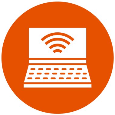 Laptop Vektör Simgesi Tasarım Çizimi