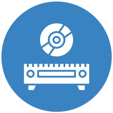 CD Oynatıcı Vektör Simgesi Tasarım İllüstrasyonu