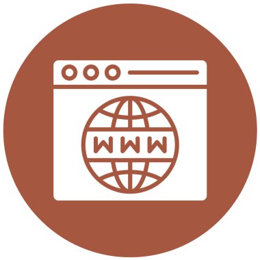 Web tarayıcı Vektör Simgesi Tasarım İllüstrasyonu