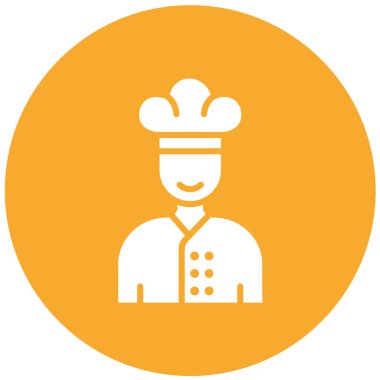 Şef Vektör Simgesi Tasarım İllüstrasyonu