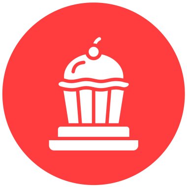 Tatlı Vektörü Simgesi Tasarımı Çizimi