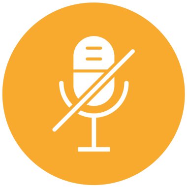 Mikrofon Vektör Simgesi Tasarım İllüstrasyonunu pasifleştir