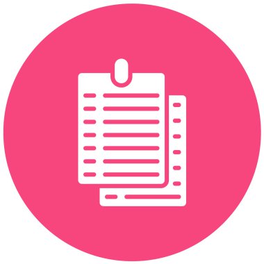 Notlar Vektör Simgesi Tasarım İllüstrasyonu