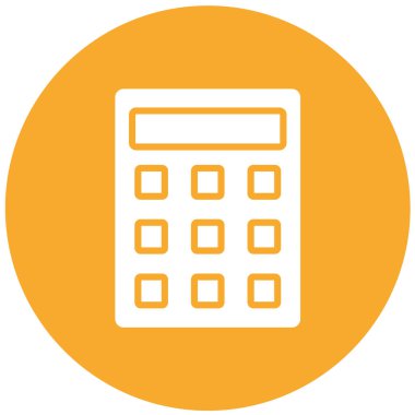 Hesap Makinesi Vektör Simgesi Tasarım İllüstrasyonu