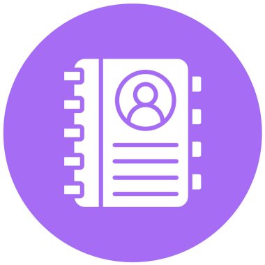 Adres Defteri Vektör Simgesi Tasarım İllüstrasyonu