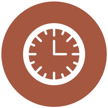 Saat Vektörü Simgesi Tasarım İllüstrasyonu