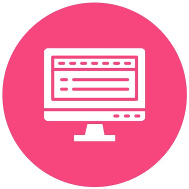 Ekran Vektörü Simgesi Tasarım İllüstrasyonu