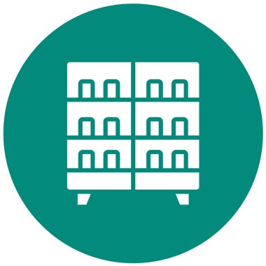 Ürün Rafı Vektör Simgesi Tasarım İllüstrasyonu