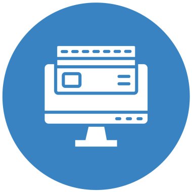 Perakende Kart Vektör Simgesi Tasarım İllüstrasyonu