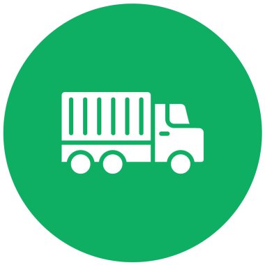 Teslimat Kamyonu Vektör Simgesi Tasarımı İllüstrasyonu