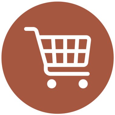 Alışveriş arabası Vektör Simgesi Tasarım İllüstrasyonu