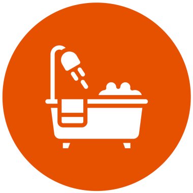 Bathup Vektör Simgesi Tasarım İllüstrasyonu