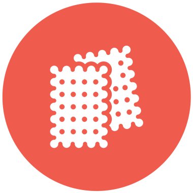 Bisküvi Vektörü Simgesi Tasarım İllüstrasyonu