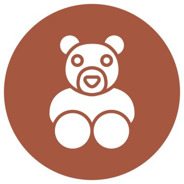 Ayı Vektörü Simgesi Tasarım İllüstrasyonu