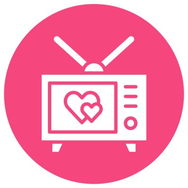 Romantik Film Vektörü Simge Tasarımı İllüstrasyonu