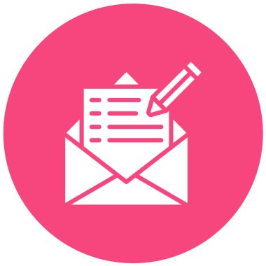 E- posta Vektörü Simgesi Tasarım İllüstrasyonunu Yaz