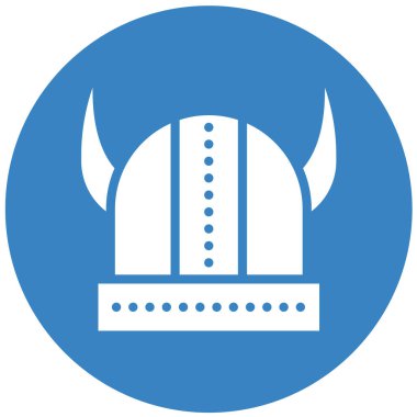 Viking miğferi Vektör Simgesi Tasarım İllüstrasyonu