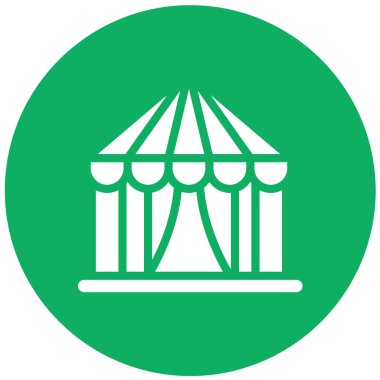 Çadır Vektörü Simgesi Tasarım İllüstrasyonu