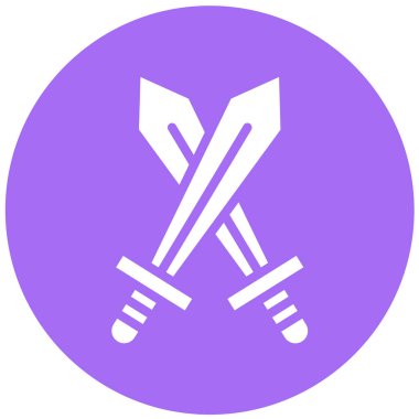 Kılıç Vektörü Simgesi Tasarım İllüstrasyonu