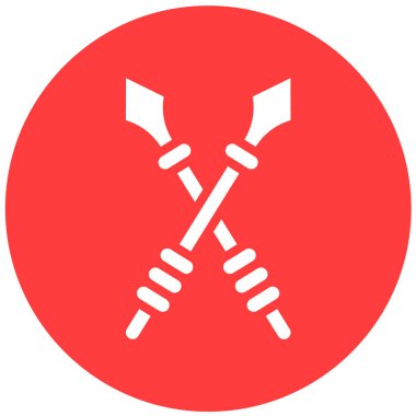 Mızrak Vektörü Simgesi Tasarım İllüstrasyonu