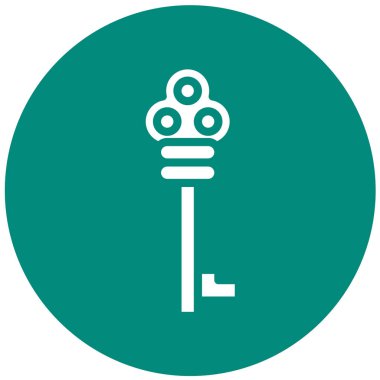 Ortaçağ anahtar vektörü Simge Tasarımı İllüstrasyonu