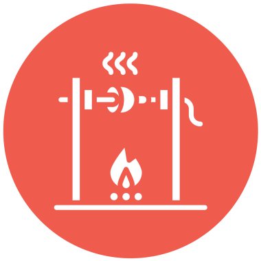 Ortaçağ Yangını Vektör Simgesi Tasarım İllüstrasyonu