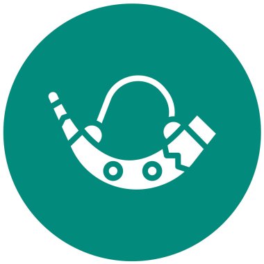 Boynuz Vektörü Simgesi Tasarım İllüstrasyonu