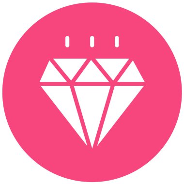 Mücevher Vektörü Simgesi Tasarım İllüstrasyonu