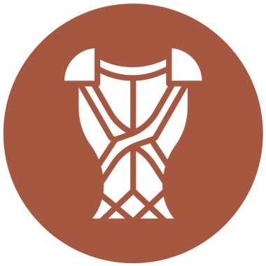 Zırh Vektörü Simgesi Tasarım İllüstrasyonu