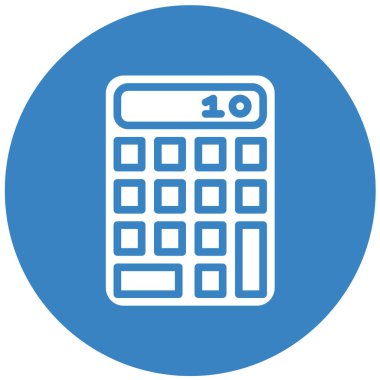 Hesap Makinesi Vektör Simgesi Tasarım İllüstrasyonu