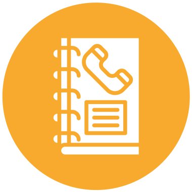 Telefon Defteri Vektör Simgesi Tasarım İllüstrasyonu