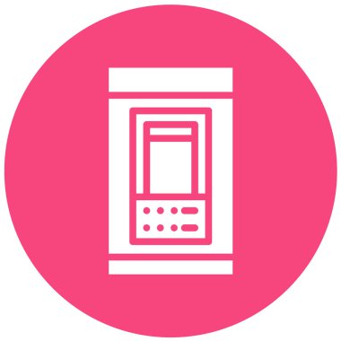 Atm Kart Makinesi Vektör Simgesi Tasarım İllüstrasyonu