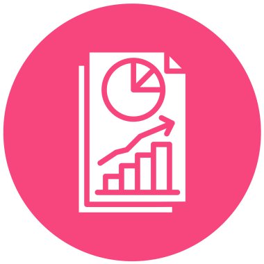 Finans Çizelgesi Vektör Simgesi Tasarım İllüstrasyonu