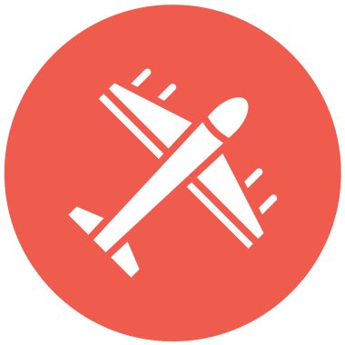 Uçak Vektör Simgesi Tasarım İllüstrasyonu