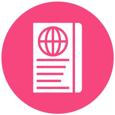 Pasaport Vektörü Simgesi Tasarım İllüstrasyonu