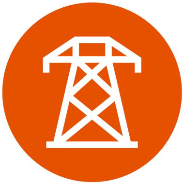 Elektrik Kulesi Vektör Simgesi Tasarım Çizimi