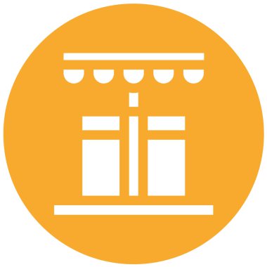 Yakıt Mağazası Vektör Simgesi Tasarım İllüstrasyonu