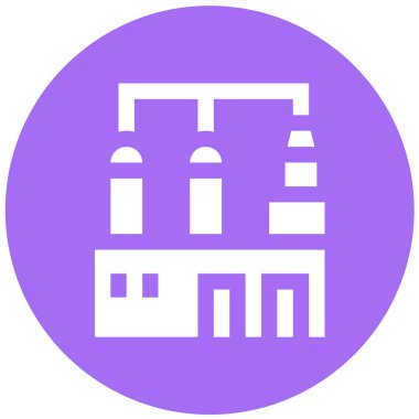 Gaz Rafineri Vektör Simgesi Tasarım İllüstrasyonu